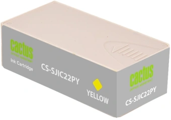 Картридж струйный Cactus CS-SJIC22PY C33S020604 желт.пигм. (34мл) для Epson ColorWorks C3500 с чипом - купить недорого с доставкой в интернет-магазине