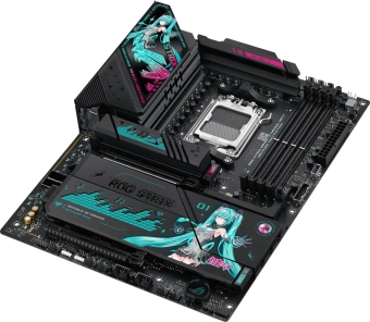 Материнская плата Asus ROG STRIX X870E-H GAMING MIKU Socket AM5 AMD X870E 4xDDR5 ATX AC`97 8ch(7.1) 5Gigabit RAID+HDMI - купить недорого с доставкой в интернет-магазине