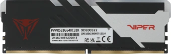 Память DDR5 2x16GB 6400MHz Patriot PVVR532G640C32K Viper Venom RGB RTL Gaming PC5-51200 CL32 DIMM UDIMM 288-pin 1.4В kit с радиатором Ret - купить недорого с доставкой в интернет-магазине