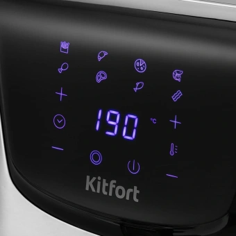 Аэрогриль Kitfort КТ-2232 4.9л 1700Вт серебристый/черный - купить недорого с доставкой в интернет-магазине
