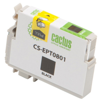 Картридж струйный Cactus CS-EPT0801 T0801 черный (13.0мл) для Epson Stylus PhotoP50/PX650/PX660/PX700/PX700W/PX710/PX710W/PX720/PX720WD/PX800/PX800FW/PX810/PX810FW/PX820/PX820FWD/R265/R285/R360/RX560/RX585/RX685 - купить недорого с доставкой в интернет-магазине
