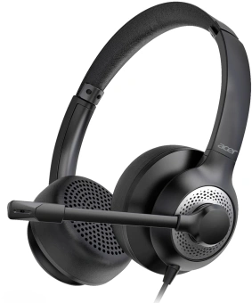 Наушники с микрофоном Acer OHW309 черный 2.8м накладные USB оголовье (ZL.HDSEE.004) - купить недорого с доставкой в интернет-магазине