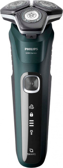 Бритва роторная Philips S5884/50 реж.эл.:3 питан.:аккум. зеленый - купить недорого с доставкой в интернет-магазине