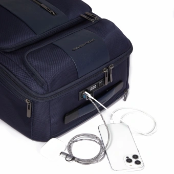 Чемодан Piquadro BRIEF2 (BV6271BR2/BLU) 40x20x55см 33л. нейлон/полиур. синий - купить недорого с доставкой в интернет-магазине