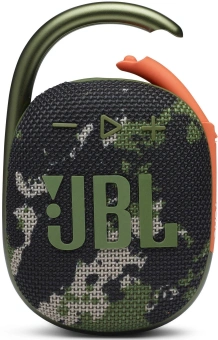 Колонка порт. JBL Clip 4 камуфляж 5W 1.0 BT 15м 500mAh (JBLCLIP4SQUAD) - купить недорого с доставкой в интернет-магазине