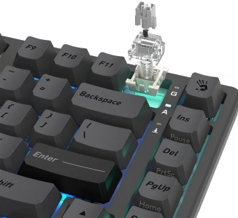Клавиатура A4Tech Bloody MS76 темно-серый USB Multimedia for gamer LED (MS76) кабель 1.8м - купить недорого с доставкой в интернет-магазине