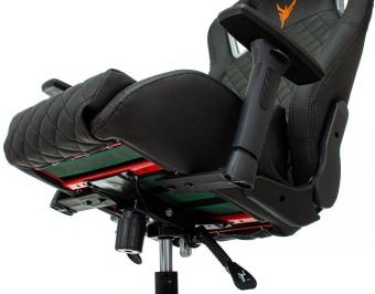 Кресло игровое Knight Outrider черный ромбик экокожа с подголов. крестов. металл - купить недорого с доставкой в интернет-магазине