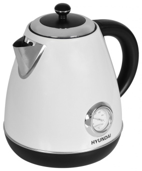Чайник электрический Hyundai HYK-S4502 1.7л. 2200Вт жемчужный/черный корпус: металл/пластик - купить недорого с доставкой в интернет-магазине