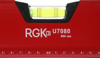 Уровень RGK U7080 пузырьковый 3глаз. магнит. красный - купить недорого с доставкой в интернет-магазине