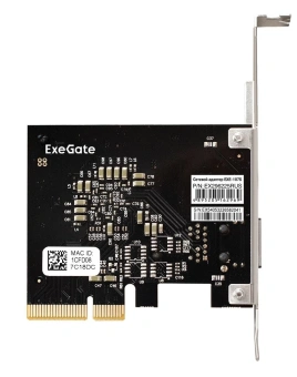 Сетевой адаптер 10G Ethernet Exegate EXE-107S EX296225RUS PCI Express x4 - купить недорого с доставкой в интернет-магазине