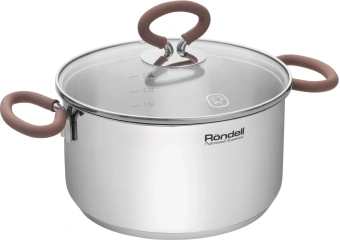 Кастрюля Rondell Etery RDS-1599 3.1л. d=20см (с крышкой) стальной - цена, купить или заказать с доставкой в интернет-магазине Кастрюля Rondell Etery RDS-1599 3.1л. d=20см (с крышкой) стальной - купить недорого с доставкой в интернет-магазине