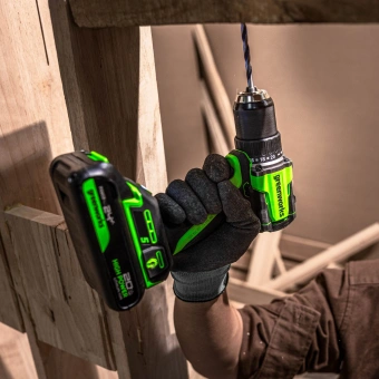 Дрель-шуруповерт Greenworks DD560 аккум. патрон:быстрозажимной (3708407CUA) - купить недорого с доставкой в интернет-магазине