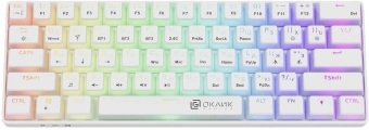 Клавиатура Оклик K763W механическая белый USB беспроводная BT/Radio Multimedia for gamer LED (1920562) кабель 1.5м - купить недорого с доставкой в интернет-магазине