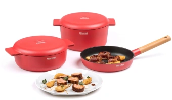 Кастрюля Rondell Red Edition RDA-1118 4.6л. d=24см (с крышкой) красный - купить недорого с доставкой в интернет-магазине