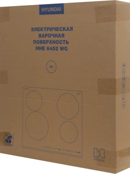 Варочная поверхность Hyundai HHE 6452 WG белый - купить недорого с доставкой в интернет-магазине