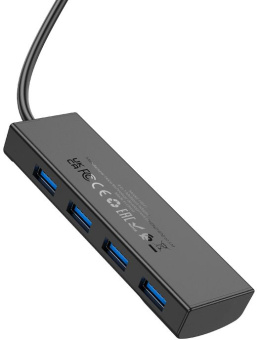 Разветвитель USB-C Hoco HB41 Type-C 4порт. черный - купить недорого с доставкой в интернет-магазине
