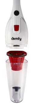 Пылесос ручной Domfy DSC-VC301 1000Вт белый/красный - купить недорого с доставкой в интернет-магазине