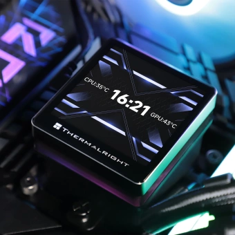 Система водяного охлаждения Thermalright Grand Vision 360 ARGB Soc-AM5/AM4/1151/1200/2066/2011/1700 черный 4-pin 29.4dB Al LCD Ret (G-VISION-360-BL-ARGB) - купить недорого с доставкой в интернет-магазине