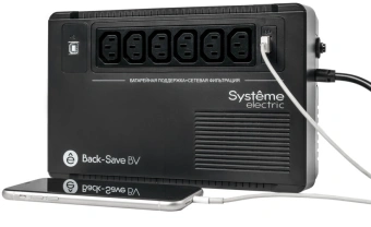 Источник бесперебойного питания Systeme Electriс BV BVSE600I 360Вт 600ВА черный - купить недорого с доставкой в интернет-магазине