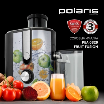 Соковыжималка центробежная Polaris PEA 0829 800Вт рез.сок.:350мл. серебристый/рисунок - цена, купить или заказать с доставкой в интернет-магазине Соковыжималка центробежная Polaris PEA 0829 800Вт рез.сок.:350мл. серебристый/рисунок - купить недорого с доставкой в интернет-магазине