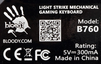 Клавиатура A4Tech Bloody B760 механическая серый USB for gamer LED (B760 GREY (BLACK SWITCH)) - купить недорого с доставкой в интернет-магазине
