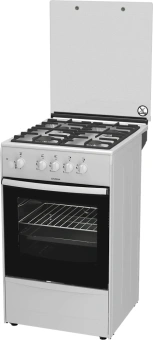 Плита Газовая Darina ABA 3007 W белый (стеклянная крышка) реш.чугун - купить недорого с доставкой в интернет-магазине