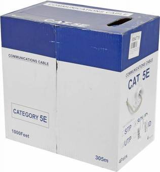 Кабель информационный Lanmaster NM-UTP5E4PR-CU кат.5E UTP 4 пары 25AWG PVC внутренний 305м серый - купить недорого с доставкой в интернет-магазине