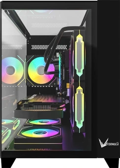 Корпус Formula Crystal Z9M черный без БП mATX 5x120mm 1xUSB3.0 audio bott PSU - купить недорого с доставкой в интернет-магазине