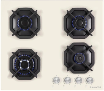Газовая варочная поверхность Maunfeld EGHG.64.23CBG/G бежевый - купить недорого с доставкой в интернет-магазине