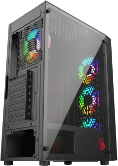 Корпус Bloody BD-CC106F черный без БП ATX 4x120mm 1xUSB2.0 1xUSB3.0 audio bott PSU - купить недорого с доставкой в интернет-магазине
