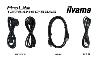 Монитор Iiyama 27" ProLite T2754MSC-B2AG черный IPS LED 4ms 16:9 HDMI M/M глянцевая HAS 1000:1 300cd 178гр/178гр 1920x1080 75Hz VGA DP FHD USB Touch 2.9кг - купить недорого с доставкой в интернет-магазине