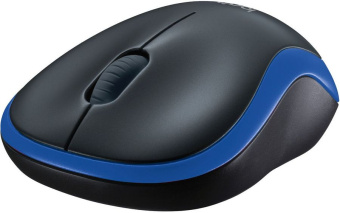 Мышь Logitech M185 черный/синий оптическая (1000dpi) беспроводная USB1.1 для ноутбука (2but) - купить недорого с доставкой в интернет-магазине