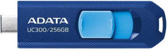 Флеш Диск A-Data 256GB Type-C UC300 ACHO-UC300-256G-RNB/BU USB3.2 синий/голубой - купить недорого с доставкой в интернет-магазине