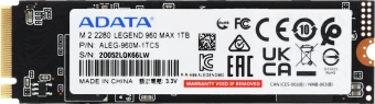 Накопитель SSD A-Data PCI-E 4.0 x4 1Tb ALEG-960M-1TCS Legend 960 Max M.2 2280 - купить недорого с доставкой в интернет-магазине