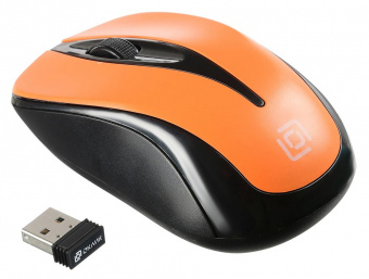 Мышь Оклик 675MW черный/оранжевый оптическая (800dpi) беспроводная USB для ноутбука (3but) - купить недорого с доставкой в интернет-магазине