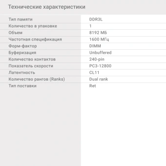 Память DDR3 8GB 1600MHz Digma DGMAD31600008D RTL PC3-12800 CL11 DIMM 240-pin 1.35В dual rank Ret - купить недорого с доставкой в интернет-магазине