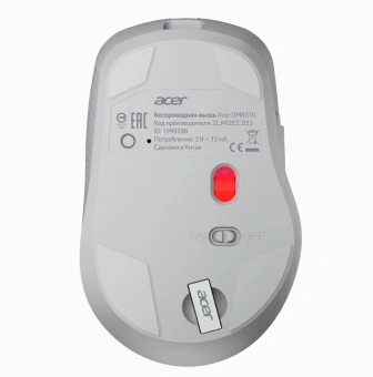 Мышь Acer OMR310 светло-серый оптическая 1600dpi беспров. BT/Radio USB 7but (ZL.MCECC.033) - купить недорого с доставкой в интернет-магазине