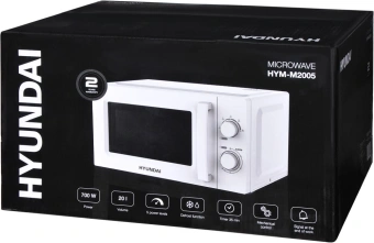 Микроволновая Печь Hyundai HYM-M2005 20л. 700Вт белый - купить недорого с доставкой в интернет-магазине