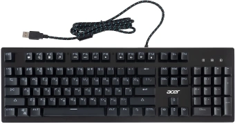 Клавиатура Acer OKW127 механическая черный USB Multimedia for gamer LED (ZL.KBDEE.00H) кабель 1.8м - купить недорого с доставкой в интернет-магазине