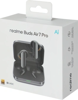 Гарнитура внутриканальные Realme Air 7 Pro (RMA2407) серый беспроводные bluetooth в ушной раковине (6941764467064) - купить недорого с доставкой в интернет-магазине