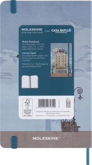 Блокнот Moleskine LIMITED EDITION CASA BATLLO SENTBL6865CBATLLO Large 130х210мм 240стр. слоновая кость страницы линейка твердая обложка подар.кор. - купить недорого с доставкой в интернет-магазине