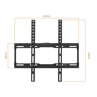 Кронштейн для телевизора Buro FX0S черный 22"-65" макс.35кг настенный фиксированный - купить недорого с доставкой в интернет-магазине