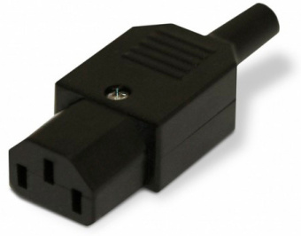 Вилка Hyperline CON-IEC320C13 (упак.:1шт) 1м черный - купить недорого с доставкой в интернет-магазине