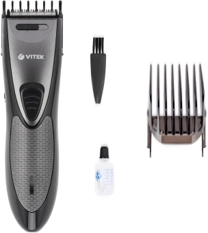 Машинка для стрижки Vitek VT-2567 графитовый 4.8Вт (насадок в компл:2шт) - купить недорого с доставкой в интернет-магазине