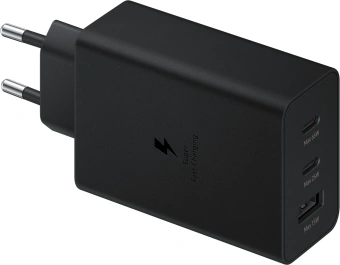 Сетевое зар./устр. Samsung EP-T6530 65W 3A (PD) USB/2xUSB Type-C для Samsung черный (EP-T6530NBEGEU) - купить недорого с доставкой в интернет-магазине