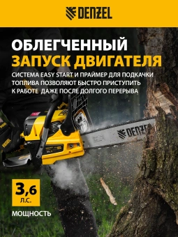 Бензопила Denzel DS-5820 2648Вт 3.6л.с. дл.шины:20" (50cm) (95238) - купить недорого с доставкой в интернет-магазине