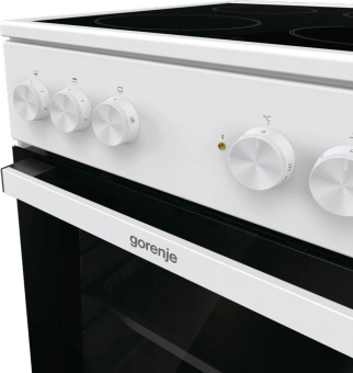 Плита Электрическая Gorenje GEC5A12WG-B белый стеклокерамика (без крышки) - купить недорого с доставкой в интернет-магазине