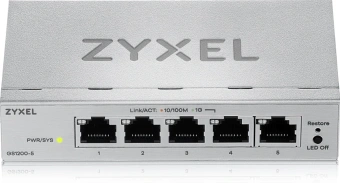 Коммутатор Zyxel GS1200-5V3-EU0101F (L2) 5x1Гбит/с управляемый - купить недорого с доставкой в интернет-магазине