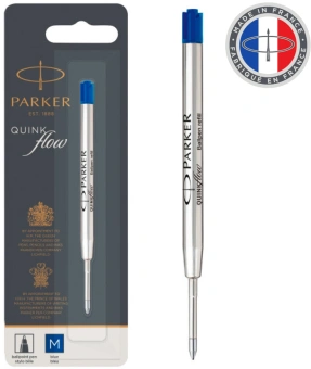 Стержень шариковый Parker QuinkFlow Z08 (1950371) M 1мм синие чернила блистер - купить недорого с доставкой в интернет-магазине
