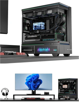 Система водяного охлаждения Thermalright Wonder Vision 360 Turbo ARGB Soc-AM5/AM4/1200/1700/1851 черный 4-pin 28.1dB Al LCD Ret (W-VISION-TURBO-360-BL-ARGB) - купить недорого с доставкой в интернет-магазине